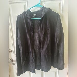 Black express zip up sweater